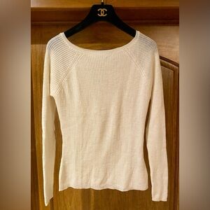 Prada Cream Ribbed Women's Sweater